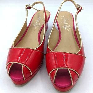 Beautiful retro looking peep toe heels heels by Shoes of Prey